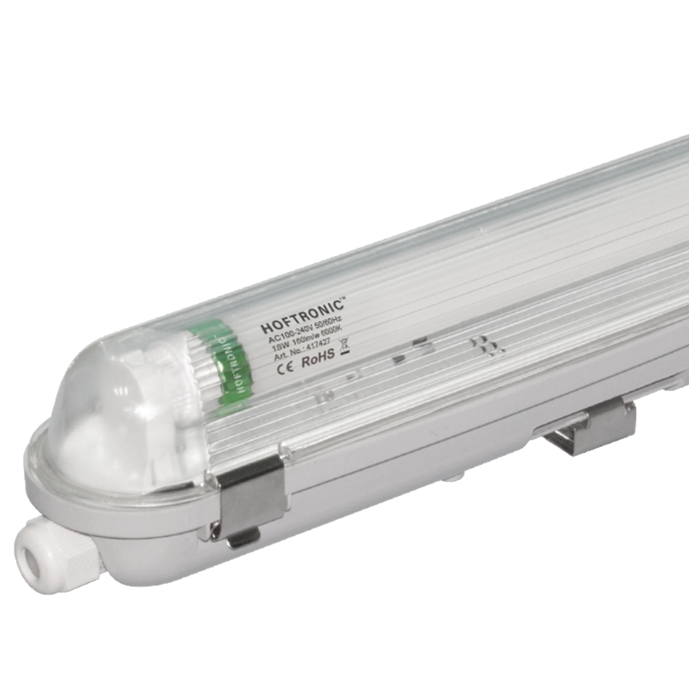 HOFTRONIC™ LED T8 TL armatuur IP65 120 cm 6000K 18W 2880lm 160lm/W Flikkervrij koppelbaar