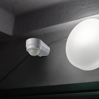 PIR Bewegungsmelder mit Dämmerungsschalter 240° Reichweite 10 Meter Maximal 600 Watt Aufputz Farbe Weiß IP65