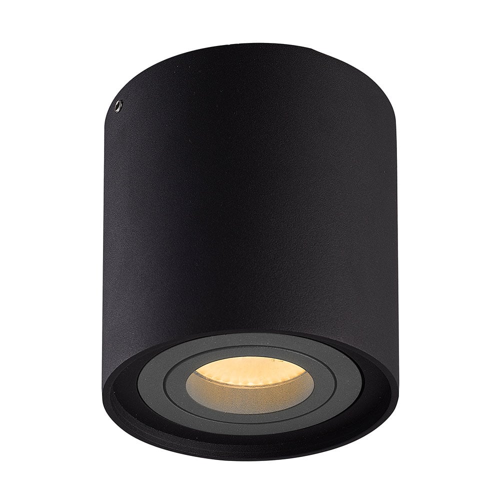 HOFTRONIC™ Dimbare LED Opbouwspot plafond Ray Zwart/Grijs IP20 kantelbaar 5W 2700K