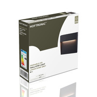 Logan LED-Wandleuchte - 6 Watt - Dimmbar - IP54 wasserdicht für den Außenbereich - 3000K Warmweiß - Anthrazit- Für Wohnzimmer, Bäder, Fassaden, Schlafzimmer, Hallen und Innenräume