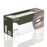 Lowa LED wandlamp - 3000K warm wit - 6 Watt - Up & down light - IP54 voor binnen en buiten - Moderne muurlamp - Tweezijdig - Grijs