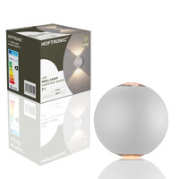 LED Wandleuchte Houston Weiß 2 Watt 3000K doppelseitige Beleuchtung IP54 Spritzwasserdicht 3 Jahresgarantie