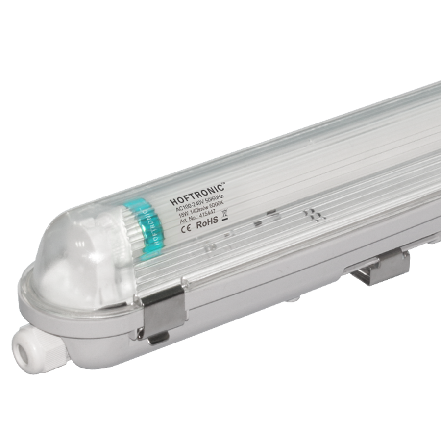 HOFTRONIC™ 25-pack LED waterproof fixtures IP65 120 cm incl. 18 Watt High  Lumen LED tube 6000K 2250lm