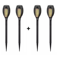Youth Fire LED Solarlamp tuinfakkel met vlammeneffect incl. schemersensor 2200K IP44 (50cm)