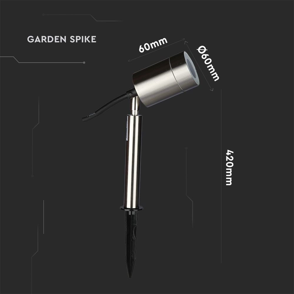 Smart WiFi LED Prikspot Nancy RVS RGBWW IP44 vochtbestendig 3 jaar garantie - Tuin spots, spots bodem buiten