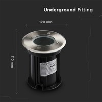 Set of 6 ground spotlights stainless steel square GU10 IP65 dimmable