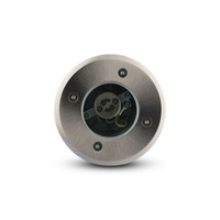 Set van 3 grondspots RVS rond GU10 IP65 dimbaar