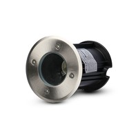 Set of 3 ground spotlights stainless steel square GU10 IP65 dimmable