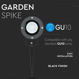 Set van 6 aluminium prikspots dimbaar 5 Watt GU10 6000K IP44 - Tuin spots, spots bodem buiten