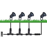 Set van 9 aluminium prikspots dimbaar 6.5 Watt GU10 4000K IP44