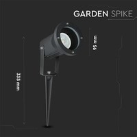 Set van 9 aluminium prikspots dimbaar 6.5 Watt GU10 4000K IP44