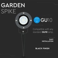 Set van 9 aluminium prikspots dimbaar 6.5 Watt GU10 4000K IP44