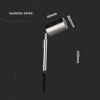 Set von 3 Nancy LED Lampe Spot Edelstahl 5 Watt 6000K IP44 feuchtigkeitsgeschützt