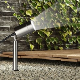 Set van 9 RVS prikspots dimbaar 5 Watt GU10 6000K IP44 - Tuin spots, spots bodem buiten