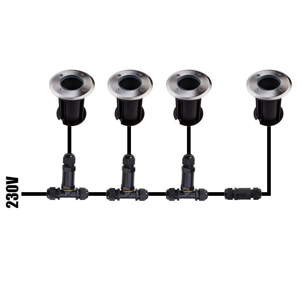 Grondspot RVS rond 5W 4000K IP65 waterdicht 3 jaar garantie Grondspot buiten 230V