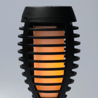 8-PACK LED Solar lanterns - Torch lights with flame effect and twilight switch - 2200K extra warm white - IP44 Splashproof - Garden spike lights 50cm - Solar lights garden