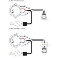 Set mit 12 LED-Einbaustrahlern Barcelona weiß IP44 5 Watt 2700K dimmbar inkl. Fernbedienung