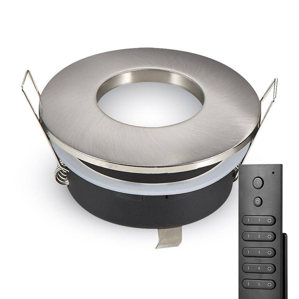 HOFTRONIC™ Set van 10 stuks dimbare LED inbouwspots Vegas met 5 Watt spot IP44 vochtbestendig incl. afstandsbediening