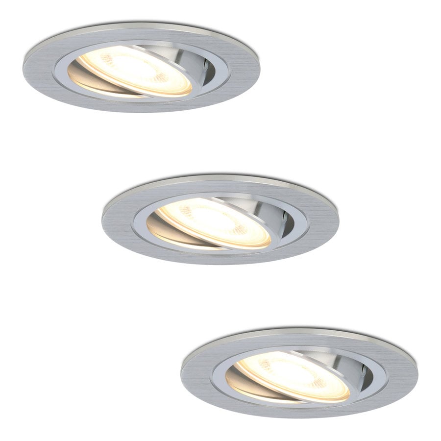 Kauwgom zuiverheid eindeloos Set van 3 stuks dimbare LED inbouwspots Chandler met 5 Watt spot