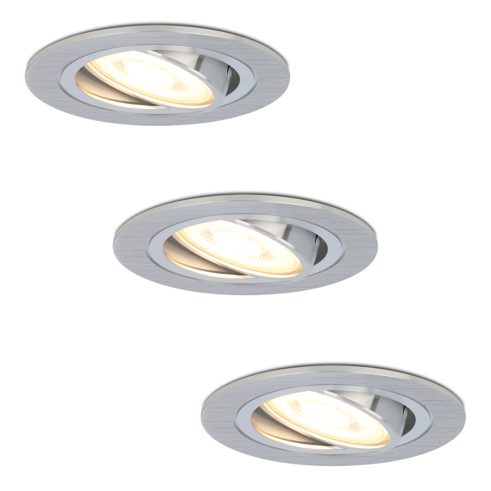 HOFTRONIC™ Set van 3 stuks dimbare LED inbouwspots Chandler met 5 Watt spot kantelbaar