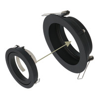 Dimmable recessed LED spotlight Laredo 5 Watt 6400K black tiltable IP20