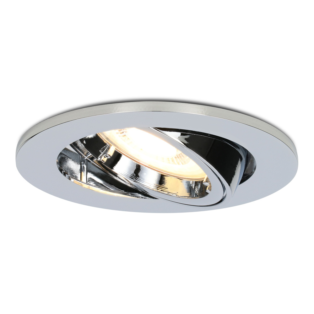 HOFTRONIC Maya LED dimbare inbouwspot - Kantelbaar - Warm wit 2700K- incl. GU10 spot - Chroom plafon