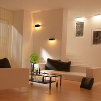 Toledo kantelbare LED wandlamp - 3000K warm wit - 6 Watt - Up & down light - IP54 voor binnen en buiten - Moderne muurlamp - Tweezijdig - Zwart