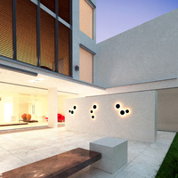 Casper LED Wall lamp Black - 3000K warm white - 6 Watt - Round - Wall lamp for indoor and outdoor use