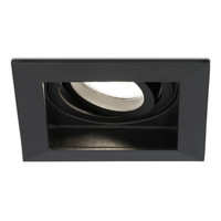 Komplettset 3 Stück dimmbarer LED Einbaustrahler Durham 5 Watt 4000K Schwarz Schwenkbar IP20