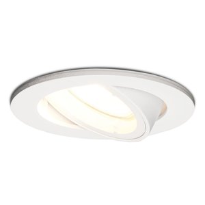 KYOTECH wit inbouwframe inbouwspot 10-delige set GU10 frame draaibaar led spot inbouwframe rond wit inbouwverlichting frame voor halogeenlampen LED-module GU10 MR16 incl. GU10-fitting