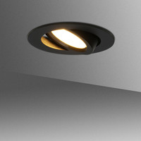 Satz mit 18 Stück LED Einbaustrahlern Rome Schwarz IP44 6 Watt Ultra Flach 2700K Dimmbar Schwenkbar inkl. Fernbedienung 5 Jahre Garantie