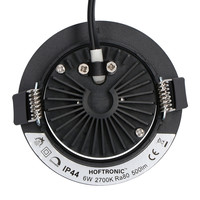 Satz mit 18 Stück LED Einbaustrahlern Rome Schwarz IP44 6 Watt Ultra Flach 2700K Dimmbar Schwenkbar inkl. Fernbedienung 5 Jahre Garantie