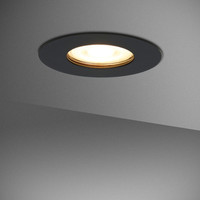 Set van 8 dimbare LED inbouwspots Bari zwart GU10 5 Watt 2700K IP65 waterdicht incl. afstandsbediening