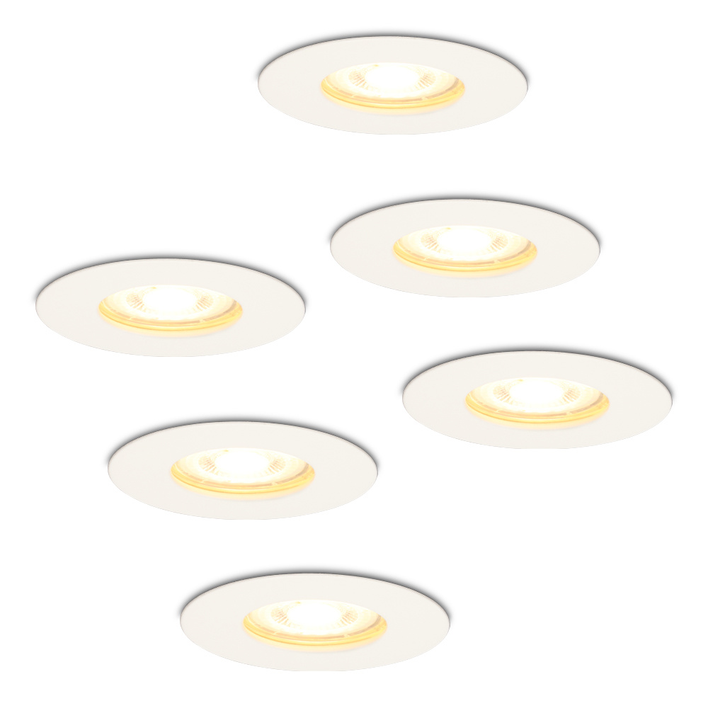 Bojim Lot x6 Spots LED Encastrables Dimmable Orientable GU10 2800K Lumière  Chaud avec Ampoules - 6W 600lm eqv. 54W Blanc Matt - Cdiscount Maison
