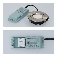 Set van 20 dimbare LED inbouwspots Rome - RVS - 6 Watt - Kantelbaar - 2700K warm wit - IP44 - Inclusief afstandsbediening - Geringe inbouwdiepte
