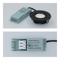 Satz mit 14 Stück LED Einbaustrahlern Rome Schwarz IP44 6 Watt Ultra Flach 2700K Dimmbar Schwenkbar inkl. Fernbedienung 5 Jahre Garantie