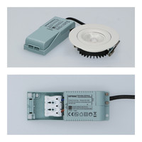 Set of 16 LED recessed downlights Rome white IP44 6 Watt 2700K dimmable tiltable incl. remote control 5 years warranty
