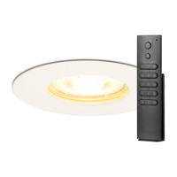 Set van 16 dimbare LED inbouwspots Bari wit GU10 5 Watt 2700K IP65 waterdicht incl. afstandsbediening