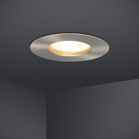 Set van 8 dimbare LED inbouwspots Bari RVS GU10 5 Watt 2700K IP65 waterdicht incl. afstandsbediening