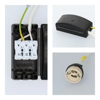 Set van 6 dimbare LED inbouwspots Bari RVS GU10 5 Watt 2700K IP65 waterdicht incl. afstandsbediening