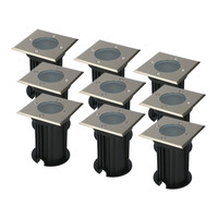 9x Ramsay dimmable LED ground light Square stainless steel excl. GU10 light source IP67 waterproof 3 years warranty