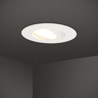 Set of 12 LED recessed downlights Naples IP65 8 Watt 2700K dimmable 360° tiltable white incl. remote control