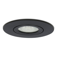 Set of 16 LED recessed downlights Naples IP65 8 Watt 2700K dimmable 360° tiltable Black incl. remote control