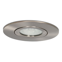 Set of 8 LED recessed downlights Naples IP65 8 Watt 2700K dimmable 360° tiltable Stainless steel incl. remote control