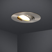 Set of 16 LED recessed downlights Naples IP65 8 Watt 2700K dimmable 360° tiltable Stainless steel incl. remote control