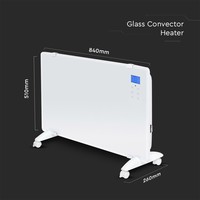 Glass Panel Heater - Electric heater - Panel Heater - Portable Heater - Display heater - White