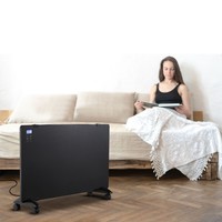 Glass Panel Heater - Electric heater - Panel Heater - Portable Heater - display heater - Black