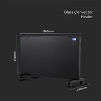 Elektrischer Heizer - Elektroheizkörper - Tragbare Elektroheizung mit Display-Heizung - Schwarz