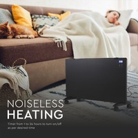 Elektrischer Heizer - Elektroheizkörper - Tragbare Elektroheizung mit Display-Heizung - Schwarz