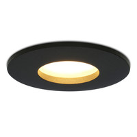 Dimbare LED inbouwspot Porto GU10 4.2 Watt 2700K IP44 Zwart